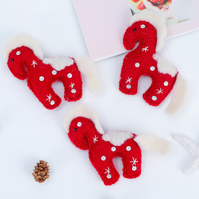 

Siaonvr 3PCS HandmadeFeltPony Christmas Accessories Christmas Decorations