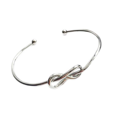 

New Korea Simple Opening Bracelet Personality Temperament Love Knot Hand Ring