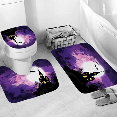 

〖Follure〗Halloween festival 3pcs Non-Slip Bath Mat Bathroom Kitchen Carpet Doormats Decor