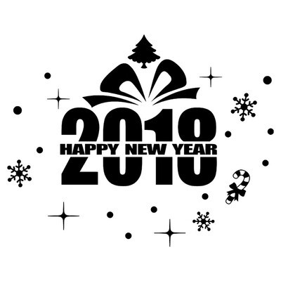 

〖Follure〗New Year 2018 Merry Christmas Wall Sticker Home Shop Windows Decals Decor
