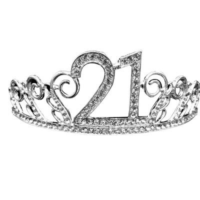 

Women Hollow Rhinestone Inlaid Number Tiara Birthday Party Crown Decoration