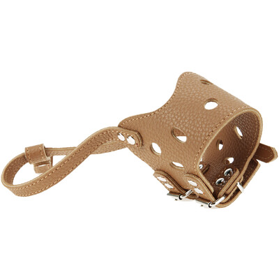 

Adjustable Leather Dog Muzzle Anti Bark Bite Chew Dog Training Products
