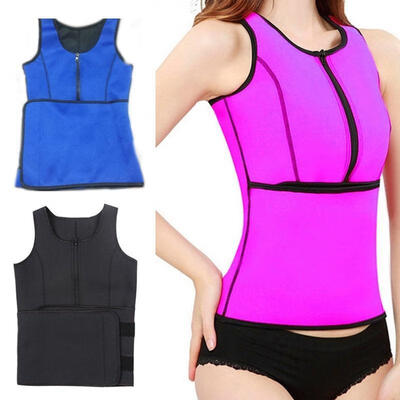 

Women Body Shaper Top Vest Neoprene Sauna Slimming Latex Waist Trainer Yoga Belt