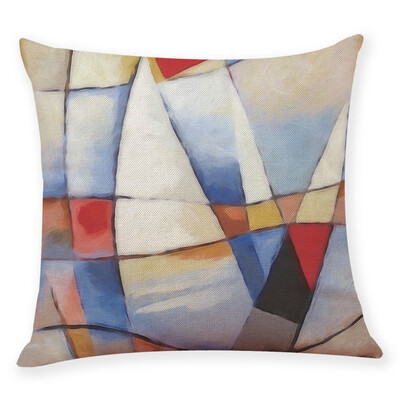 

Siaonvr Home Decor Cushion Cover Sailboat Oil Painting Throw Pillowcase Pillow Covers