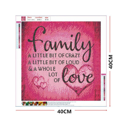 

Family Love Letter DIY 5D Diamond Painting Cross Stitch For Adults Round Full Drill Embroidery Canvas Home Wall Decorations