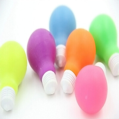 

Siaonvr 1Set KoreanLuminous Cute Creative Cartoon Light Bulb Transparent Friction Eraser