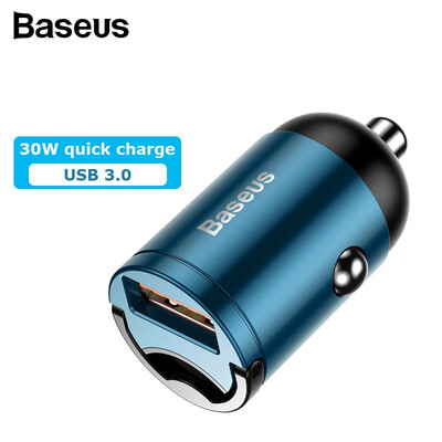 

Baseus Mini 30W Quick Charge Car Charger with USB30 or Type-C Port 12V24V PD 30 aviation alloy car charger
