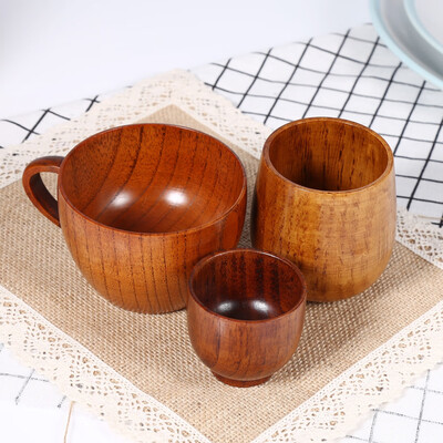 

Wooden Cup Primitive Log Color Handmade Natural Wood Coffee Tea Beer Juice Milk Mug Wood Cup Wood Mugs