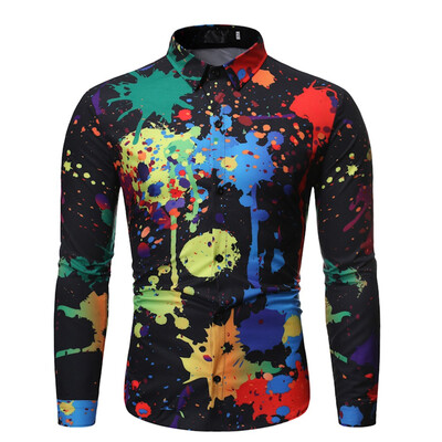 

Tailored New Style For Men In Autumn And Winter Fashion Printed Long Sleeve Shirt Blouse