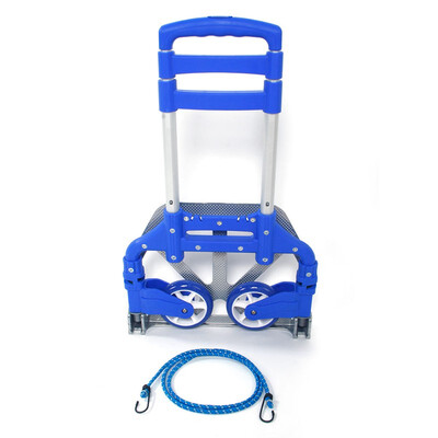 

Ktaxon Folding Trolley Luggage Dolly Cart Height Adjustable Aluminum Collapsible Hand Cart with PU Rubber Wheels Multi-color