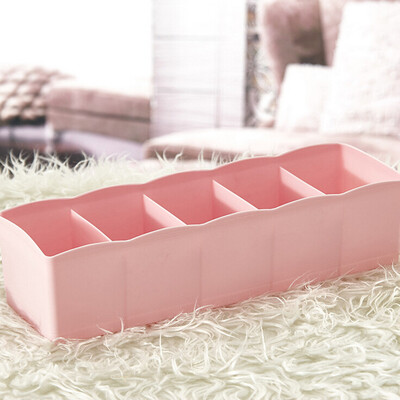 

〖Follure〗5 Cells Plastic Organizer Storage Box Tie Bra Socks Drawer Cosmetic Divider BU