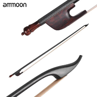 

ammoon Baroque Style 44 Violin Fiddle Bow Carbon Fiber Round Stick Snakewood Frog White Horsehair Well Balanced