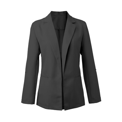 

Slim Fit Long Sleeve Blazer Jacket Fashion Solid Color Tops For Women Ladies Office Notched Blouse Coats