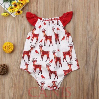 

Cute Newborn Baby Girls Christmas Deer Bodysuit Romper Jumpsuit Outfit Clothes