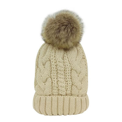 

Fashion Women Fleece Winter Warm Hat Pom Ball Cap Knitted Beanie Twist Hats