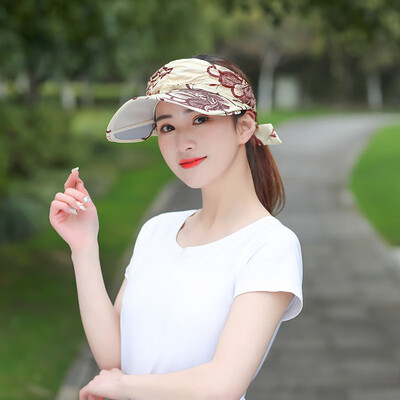 

Hat Female Summer Ultraviolet-proof Outdoor Large Rim Shade Retractable Sun Cap Lady Riding Sunscreen Sun Cap N