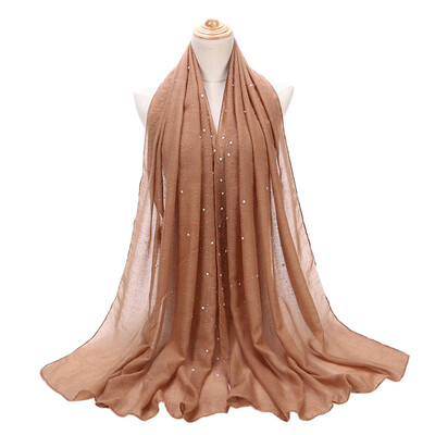 

Gobestart Fashion Women Ladies Chiffon Scarf Muslim Soft Wrap Long Shawl