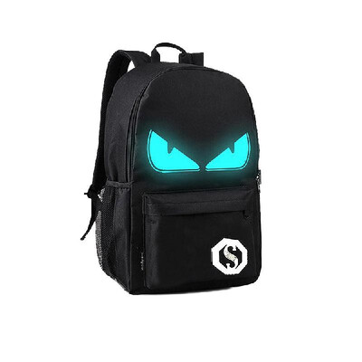 

Unisex Noctilucent Backpack Luminous Cartoon Casual School Bags Teenagers Student Rucksack with USB Charger