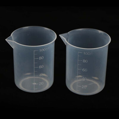 

2pcs10pcs 100ml Lab Plastic Cup Beaker Borosilicate Laboratory Measuring Cups