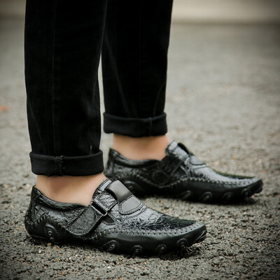 

Spring&summer large size mens shoes leather casual shoes mens octopus fish leather shoes mens peas shoes men