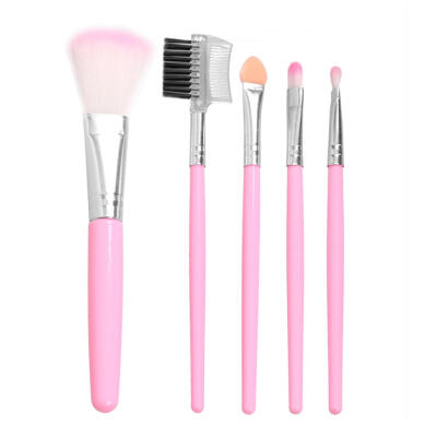 

5pcs Blusher Foundation Powder Eyeshadow Eyebrow Lip Makeup Brushes Set Kit