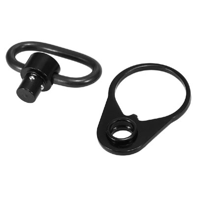 

Push Button QD Sling Swivel with End Plate Sling Swivel Adapter Mount for 223556 AR15 M4
