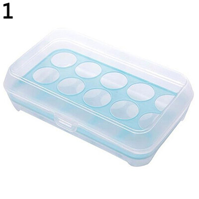 

Single Layer 15 Grids Eggs Holder Box Plastic Airtight Container Plastic Storage Case