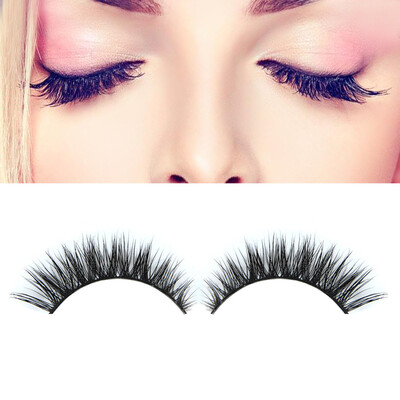 

3D Fashion Bushy Cross Natural False Eyelashes Minkhair Handmade Eye Lashes