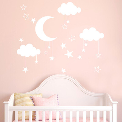 

〖Follure〗DIY Large Moon Star Wall Decals Childrens Room Home Decoration Art