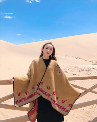 

2019 hot sale Europe&the United States new flowers imitation cashmere shawl travel air conditioning must increase the scarf cloak