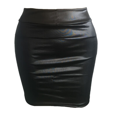 

Womens Hips Wrapped Faux Leather Sexy Mini Skirt Business Office Work Bottoms