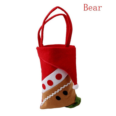 

New Fashion Christmas Snowman Elk Bear Penguin Tote Cartoon Candy Bags Santa Claus Gift Bags Christmas Accessories