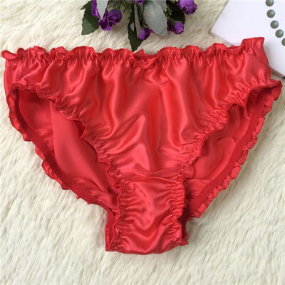 

Womens Satin Silk Bikini Tanga Knicker Underwear Briefs Thongs Panties  XL 2XL