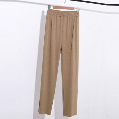

Fashion Women Leisure High Waist Trousers Loose Pants Pure Color Long Pants