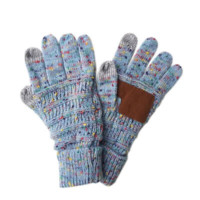 

Winter Warm Soft Knitted Fullfinger CC Gloves Anti-Slip Touch Screen Smart Cellphone Finger Tips Mittens Thermal Glove