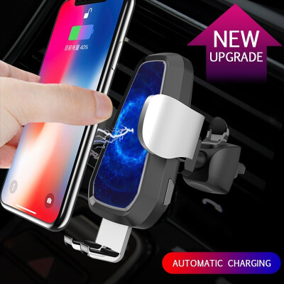

Wireless Car Charger Mount Auto Clamping 10W Fast Charging Qi Car Phone Holder Air Vent Dashboard Compatible