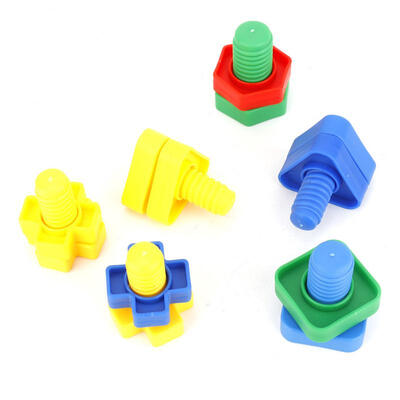 

Greensen 6pcs Plastic Durable Jumbo Nuts&Bolts Set Intelligence Training Bird Parrot Toy
