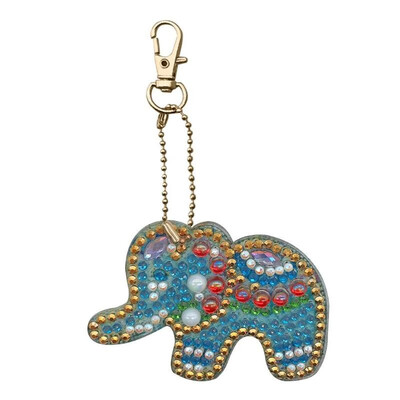 

5pcs DIY Full Special Shaped Diamond Painting Elephant Keyring Keychains
