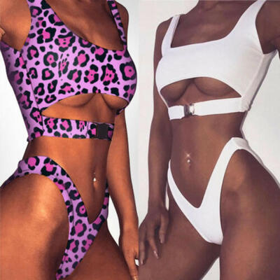 

Womens Bikini Set Swimsuit High Waist Ladies Bathing Suit Swimwear Beachwear