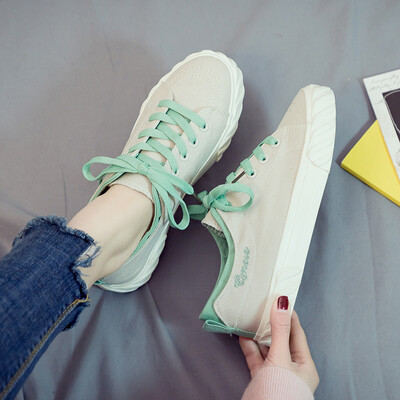 

2019 spring new style canvas shoes womens shoes all-in-one Korean style students shoes original sink ulzzang thick-bottom ins