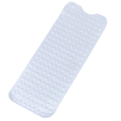 

PVC Bath Mat Non Slip Bathroom Bathtub Shower Mats with Suction Cups Floor Rug Kitchen Long Doormat Bedroom Mat Machine Washable