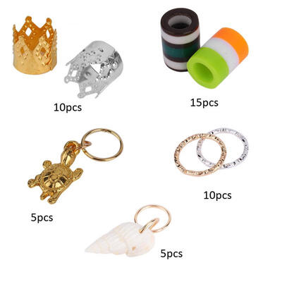 

Greensen 80Pcs Adjustable Dreadlocks Hair Braid Beads Rings Cuffs Wig Accessories Hair Decoration Rings