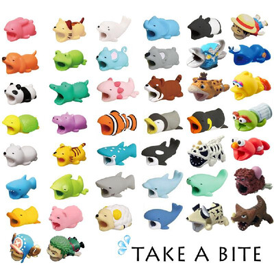 

Cute Animal Bite Cable Data Protector Winder Organizer for Smartphone Data Line Phone Protection Accessories