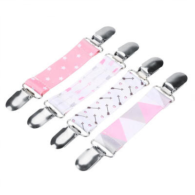 

Greensen 4pcs Baby Pacifier Clip Chain Printing Cotton Strap Soother Nipple Holder for Infant Child Set