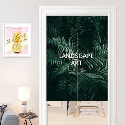 

Gobestart Tropical Plant Curtain Fabric Partition Curtain Cloakroom Decorative Curtain