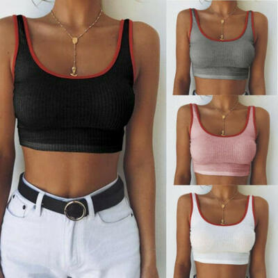 

Women Sexy Casual Sleeveless Solid Sport Gym Bra Yoga Running Stretch Tops Vest