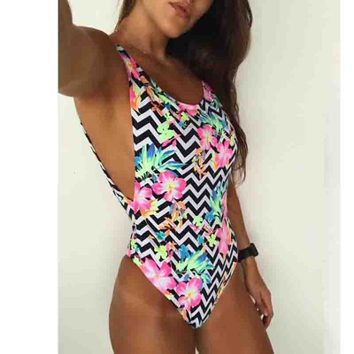 

Women One Piece Bathing Monokini Push Up Padded Bikini Swimsuit Swimwear