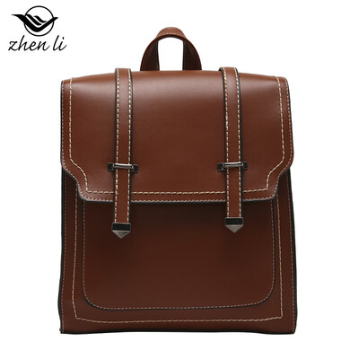 

New womens bag trend pu college wind backpack simple shoulder bag bags batch