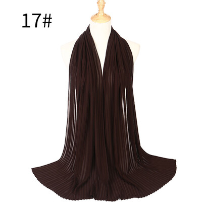 

Pearl Chiffon Pleated Muslim Womens Headscarf Wholesale 2018 Huis Costumes Wrinkled Hot Headscarf MSL022