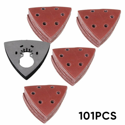 

101pcsSet Red Quick Release Triangle Polishing Pad Sanding Papers Accessories
